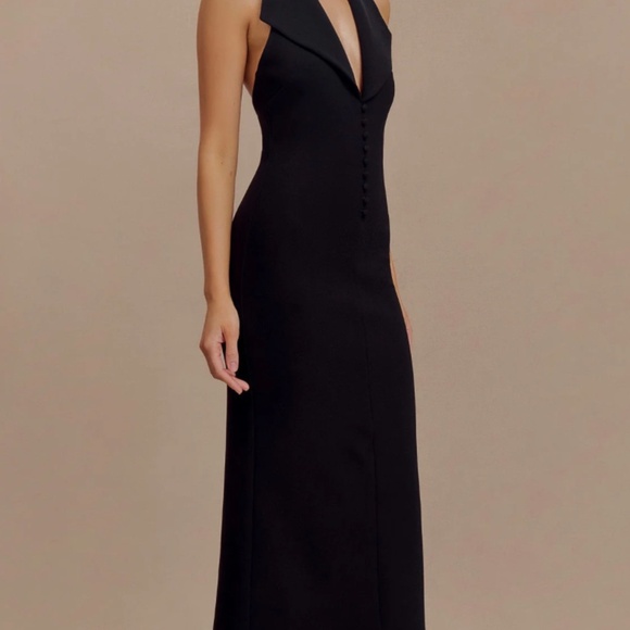 Annita Crepe Halter Midi Dress - Picture 4 of 16